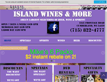 Tablet Screenshot of islandwinesandmore.com